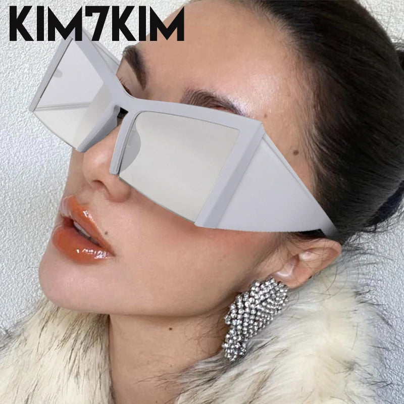 Oversized Cat Eye Sunglasses - 2024 Luxury Semi-Rimless Y2K Shades