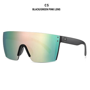 2024 Luxury Heatwave Sunglasses - Square One-Piece Lenses, UV400 Protection - Black Green Pink Lens